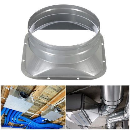 For Kitchen Hood Ventilator Pipe Connecting Vent Flange Exhaust Duct 4-10inch Electrostatic Spray Metal Silver-gray