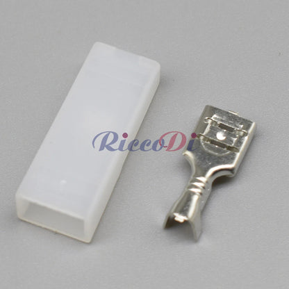 1 Pin Unsealed Automotive Wiring Harness Connector with 6.3 mm Terminal Compatible with 336524-1