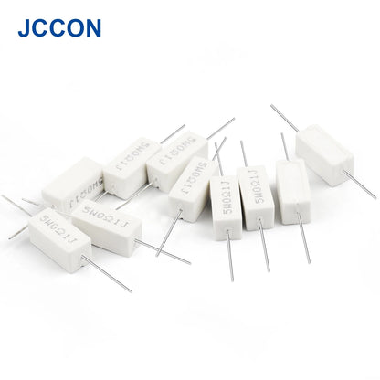 5W Cement Resistor 0.1Ω–6.8KΩ 5% Tolerance Ceramic Cement Resistance