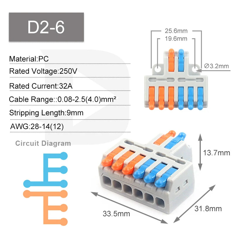 10PCS 3 In 9 Out Connector Wiring Terminal, Quick PCT Lamp Wire Connector, Parallel Wire Junction Box, One in Multiple Out Splitter