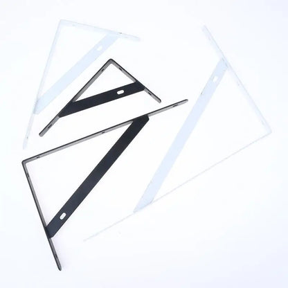 2Pcs Wall Mount Joint Angle Without Screws Tripod Brack Shelf Floating Shelf Heavy Duty Black/White Steel For Decorative