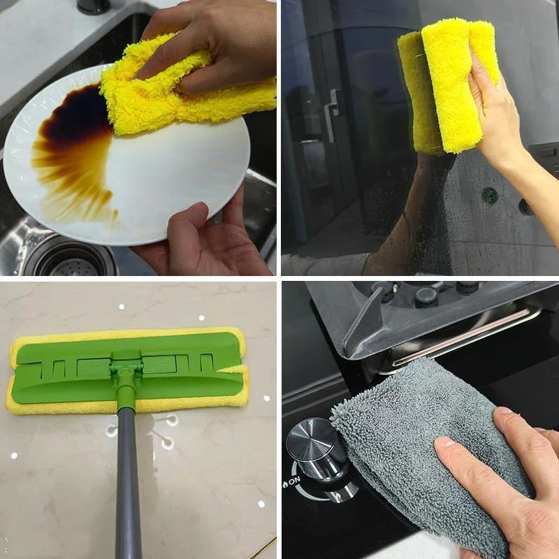 Multifunction Absorbent Microfiber Car Wash Towel Drying Cloth Rag for Auto Detailing Cleaning Polishing Waxing 45x30cm Yellow