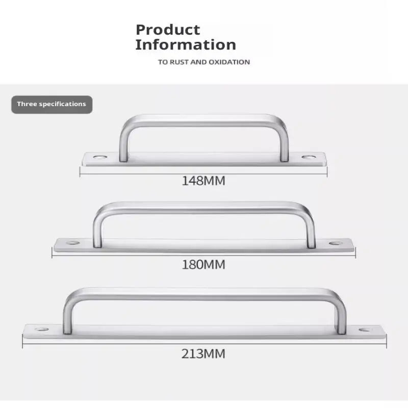 Drill-free Aluminum Handle for Sliding Door Window Drawer Bathroom Push-Pull