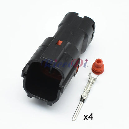 4 Pin 2mm Waterproof Connector 7123-7444 7222-7444-40 DJ7041Y-2 Male Female Automotive Wiring