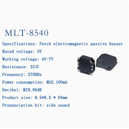 Active and Passive Electromagnetic Patch Buzzers MLT-4020 MLT-5018 MLT-5020 MLT-5030 5525 7525 8530 8540 9025 9032 9045 MLT9650