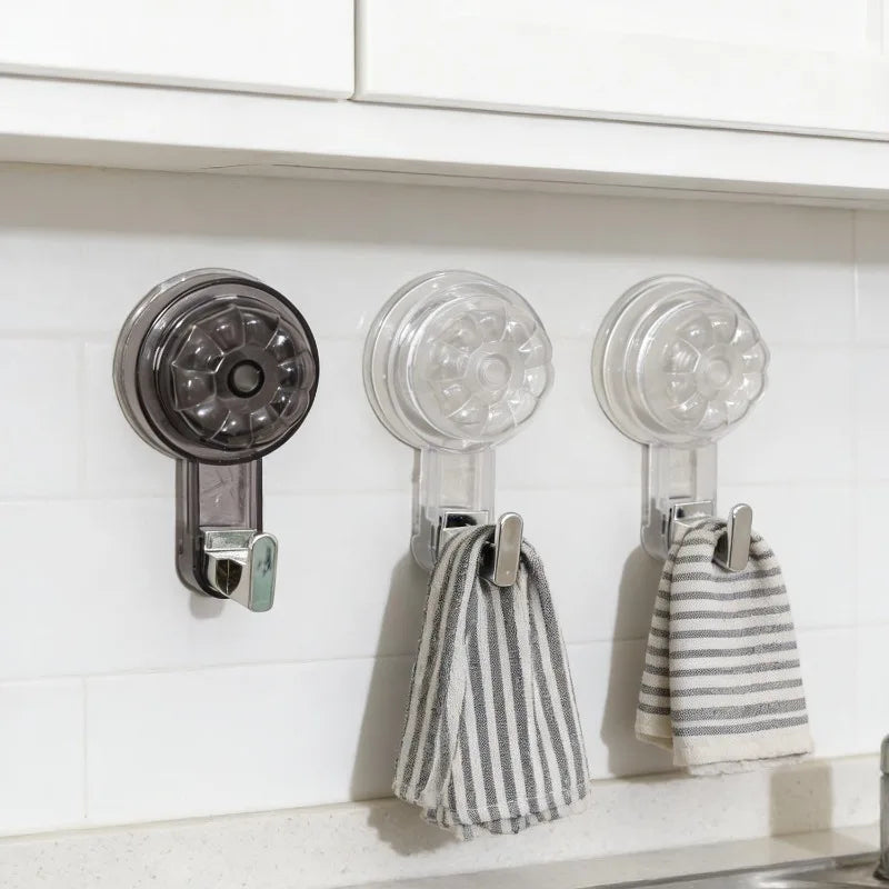 Nail-Free Vacuum Suction Cup Wall Hooks — Reusable Heavy Duty Traceless Hanger for Bathroom Kitchen Clothes