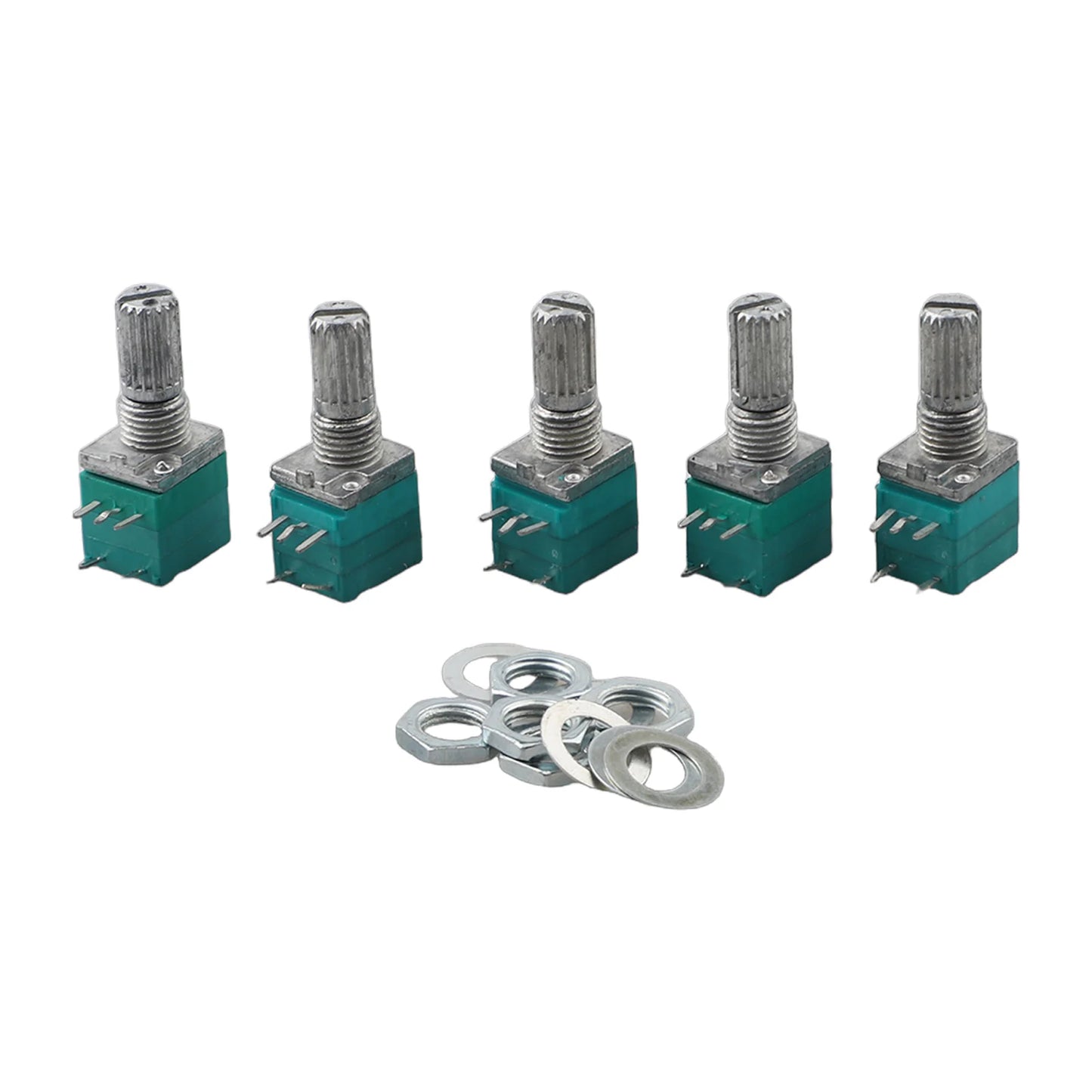 Audio Equipment 60*60*60 Mm Sealing Potentiometer Knurled Shaft Potentiometer Control Device Plastic Shell Single Linear Use
