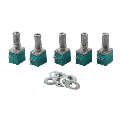Audio Equipment 60*60*60 Mm Sealing Potentiometer Knurled Shaft Potentiometer Control Device Plastic Shell Single Linear Use