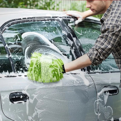 Double Sided Microfiber Cleaning Mitt Car Detailing Wash Glove