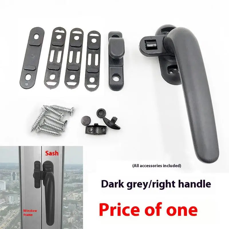 Aluminum Alloy Casement Window Handle with Lock Seven-Character Design