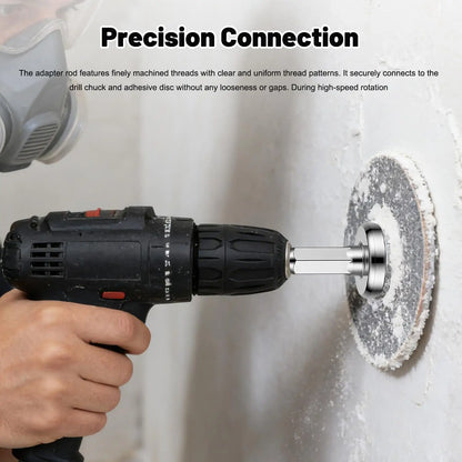 Drill Adapter M10/M14 Chuck Conversion Rod — Triangle / Round / Hex Shank for Grinder Polishing Discs