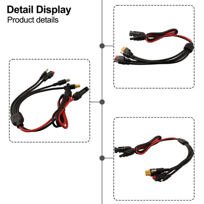 For Anker 521 4-in-1 Solar Charging Cable For Solar Panels For Power Stations Silicone Wire Pvc Stable Current
