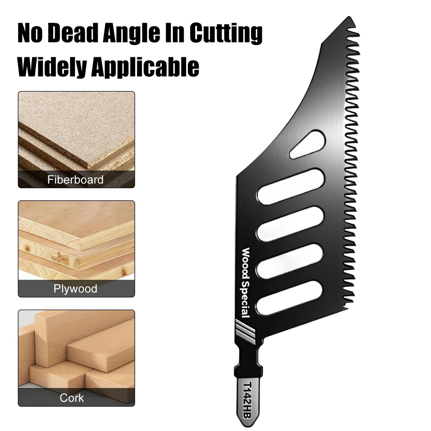 T142HB Jigsaw Blades Extra Long Heavy Duty Scroll Saw Blades T-Shank Professional Woodworking Aluminum Cutting Tool Accessories