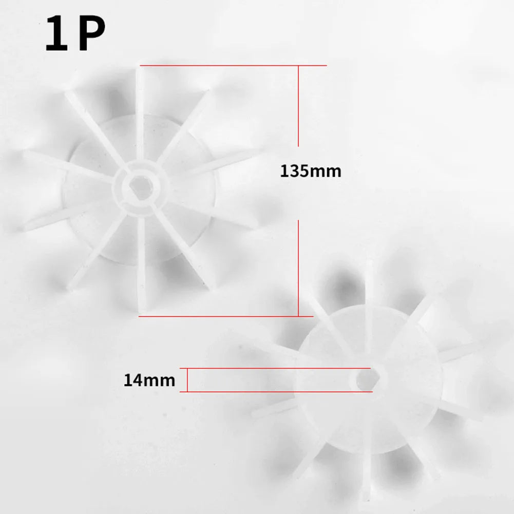 Plastic Replacement Fan Blade for Air Compressor Compatible with Direct Online Motor Features Low Noise and Stable Structure