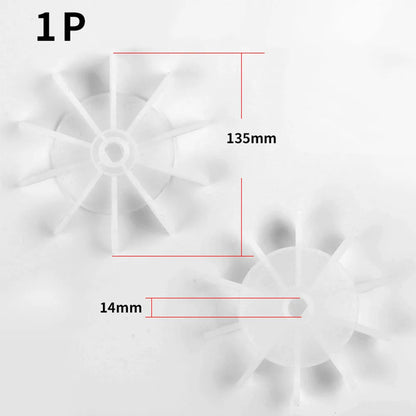 Plastic Replacement Fan Blade for Air Compressor Compatible with Direct Online Motor Features Low Noise and Stable Structure