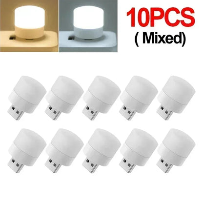 USB Night Light LED Mini Light Bulb USB Plug-in Lamp for Power Bank Charging, Home Office Eye Protection Book Lamp