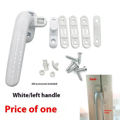 Aluminum Alloy Casement Window Handle with Lock Seven-Character Design