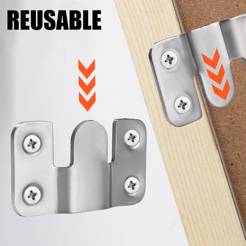 Picture Frame Hooks Stainless Steel Wall Hanger 30/2PCS