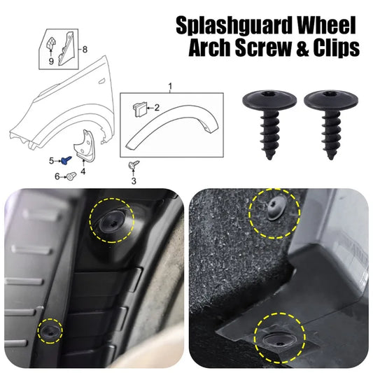 Auto Body Screws Fastener Self-Tapping Screws N90974701 Car Mudguard Wheel Arch Bumper Fasteners for Volkswagen Porsche Audi