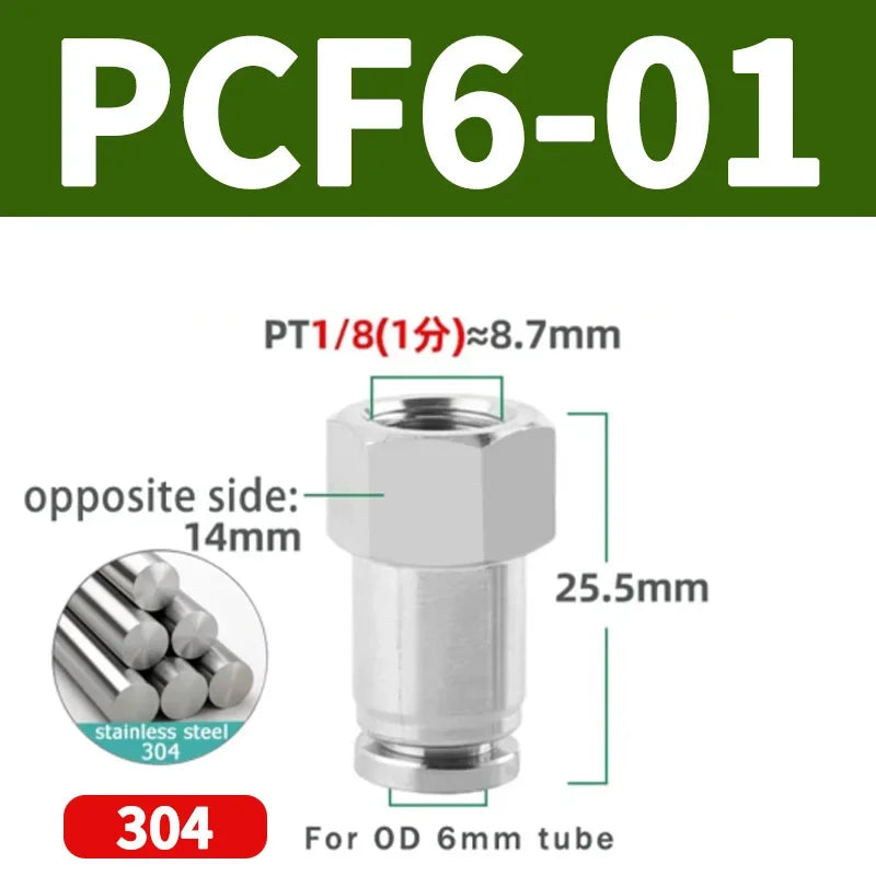 304 Stainless Steel Quick-Connect Air Hose Fittings BSP 1/8 1/4 3/8 1/2 Pneumatic Pipe Connectors Corrosion Resistant