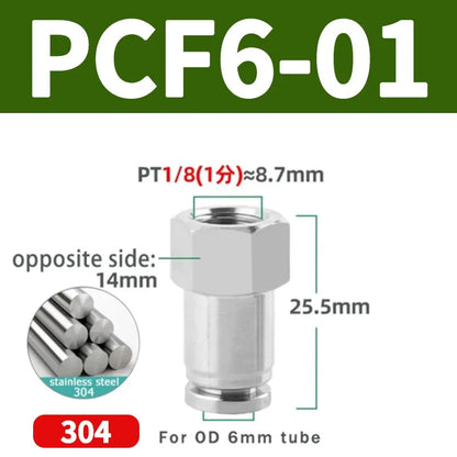 304 Stainless Steel Quick-Connect Air Hose Fittings BSP 1/8 1/4 3/8 1/2 Pneumatic Pipe Connectors Corrosion Resistant