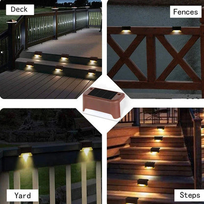 Christmas Outdoor Solar Decorative Light Deck Lights Garden Step Lamp Outdoor Balcony Fence Stairs Decoration Small Night Light