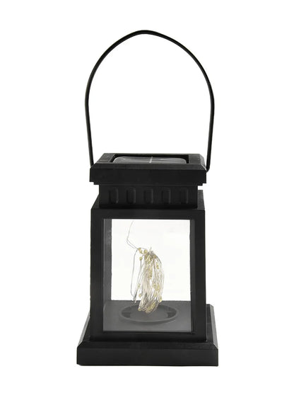 1pc LED Lantern Lamp Outdoor Garden Warm Light Waterproof Solar Powered Golden Copper Wire Hanging Lightweight