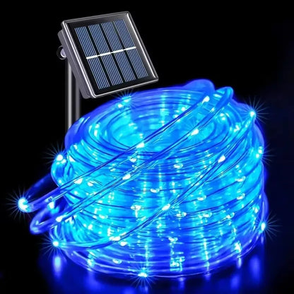 2026 Christmas Decoration Solar LED Outdoor Light String, Garden Terrace Wedding Party Tree Rope Fairy Tube