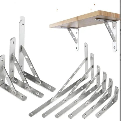 2Pcs Angle Bracket Heavy Duty For Wall Angle Bracket Stainless Steel L Type Bracket