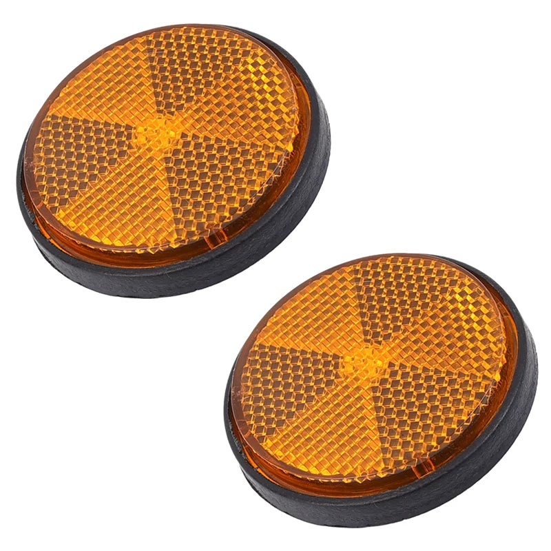 2/1pcs Circular Reflector Car Universal Trucks Motorcycle Night Reflector Safety Reflector Motorcycles ATV Bikes Accessories