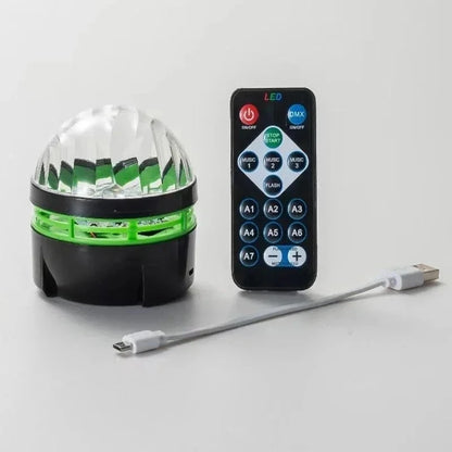Sound Activated LED Disco Ball Light with Remote Remote Party Lamp