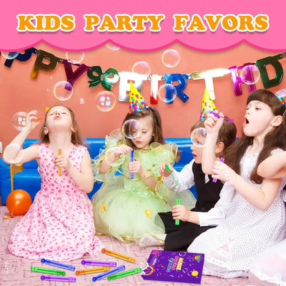 Colorful Bubble Soap Bottle Wand Soap Liquid Tube for Kids Birthday Party Favors Pinata Filler Toys Wedding Gifts 48/10pcs