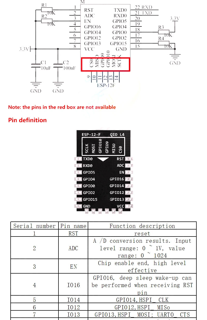 ESP8266 Serial WiFi Module ESP-12E/ESP-12F/ESP12S Remote Wireless Control for Arduino