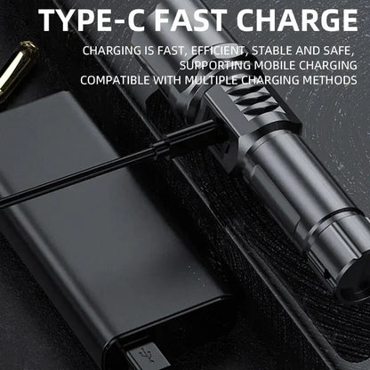 High Power XHP100 Led Flashlight Rechargeable Retractable Flashlight Digital Zoom Usb Hand Light for Camping,Outdoor and Emerge