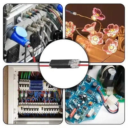2 Pin Way Plug Wire Cable Snap Connectors Waterproof Electric Wire Double-Wire Plug-In Connector Locking Buckles Cable Clamps