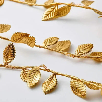 2-10M Golden Leaves LED Fairy Lights, Battery Operated Christmas, Wedding, Party Holiday DIY Wreath Garland Home Decor