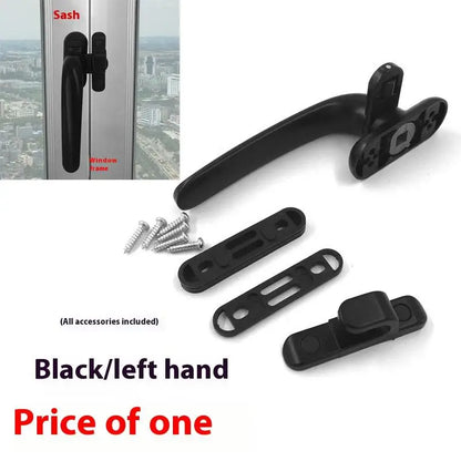 Aluminum Alloy Casement Window Handle with Lock Seven-Character Design