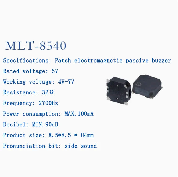 Active and Passive Electromagnetic Patch Buzzers MLT-4020 MLT-5018 MLT-5020 MLT-5030 5525 7525 8530 8540 9025 9032 9045 MLT9650