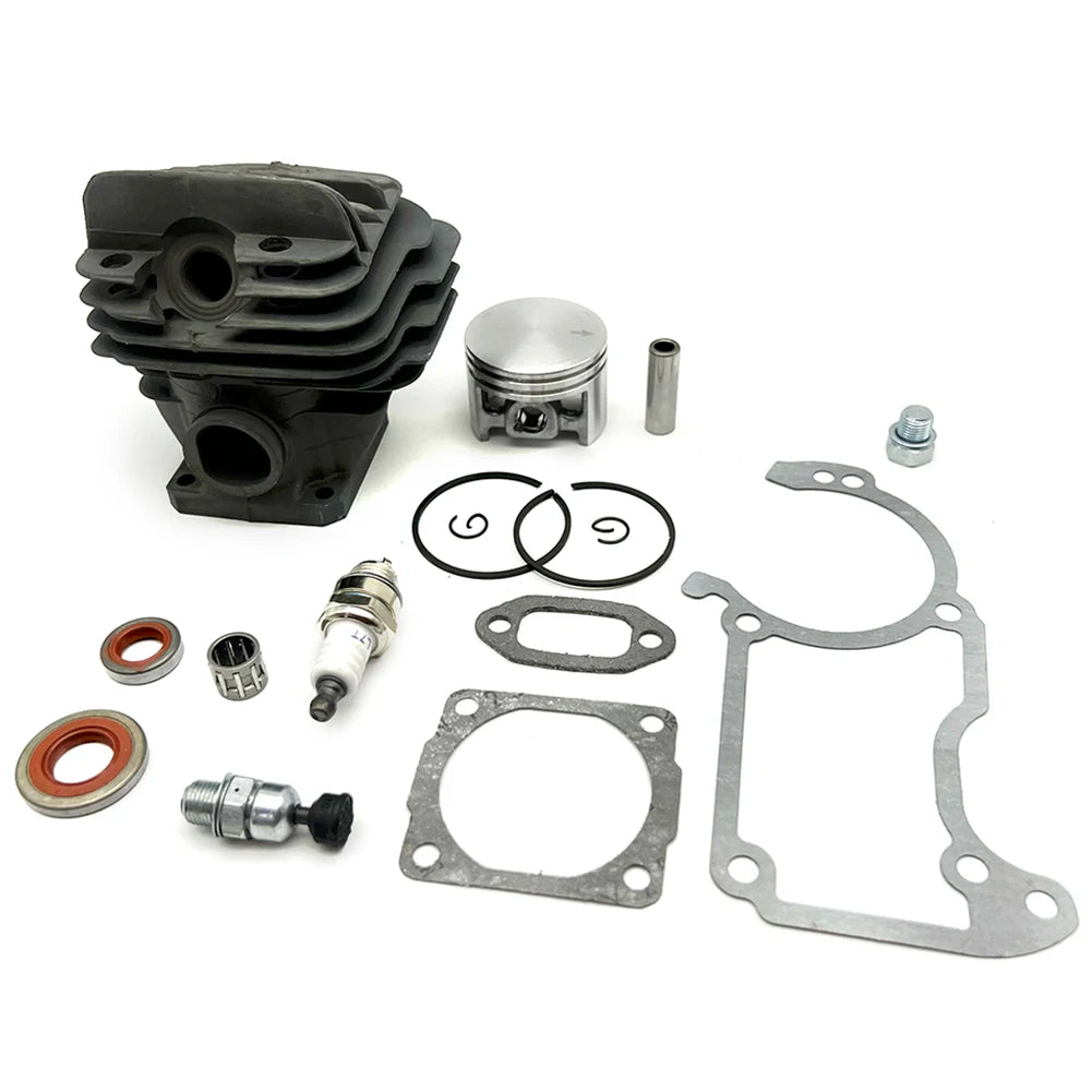Cylinder Piston Set For Stihl 026 MS260 MS 260 44 Mm Incl Sealing Set And  Plugs Cylinder Exhaust Gasket Kit Garden Tool Parts