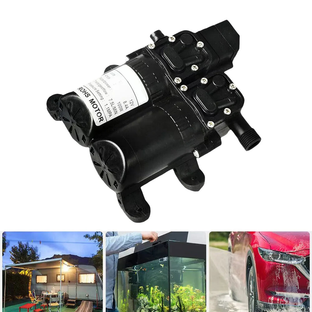 12V Electric Booster Pump — Self-Priming Water Pump for Garden Watering, Car Washer, Boat, Caravan &amp; Shower