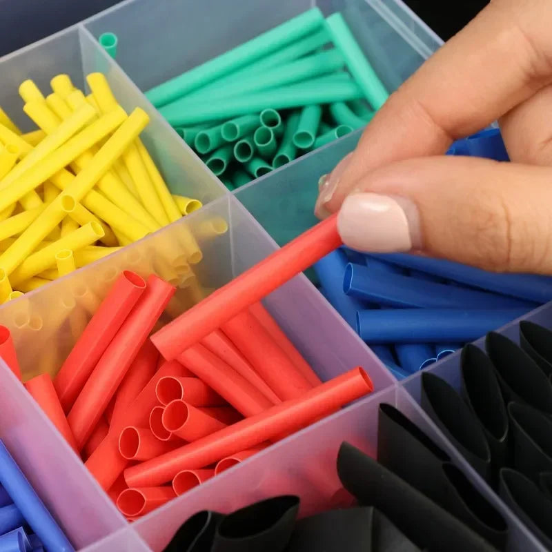 Heat Shrink Tube Kit 800PCS | PE Cross-Linked Thermoresistant Tubing | Waterproof Cable Insulation Sleeve