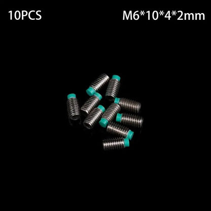 POM Head Stainless Steel M6 Buffer Screw 10PCS | Nylon Tip Wire Setting Machine Rice Screw