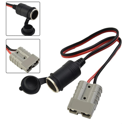 50 Amp For Anderson Plug To 16A Female Cigarette Socket Adaptor 300mm 12/24v 12AWG For Refrigerator Caravan Camping Trailer