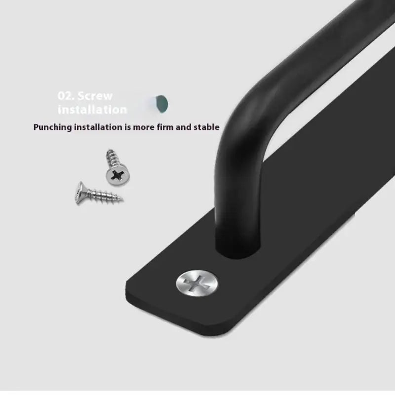 New Aluminium Alloy Punch-Free Furniture Cabinet Handle Sliding Door Pull and Flush Hardware Set for Wood Door Drawer