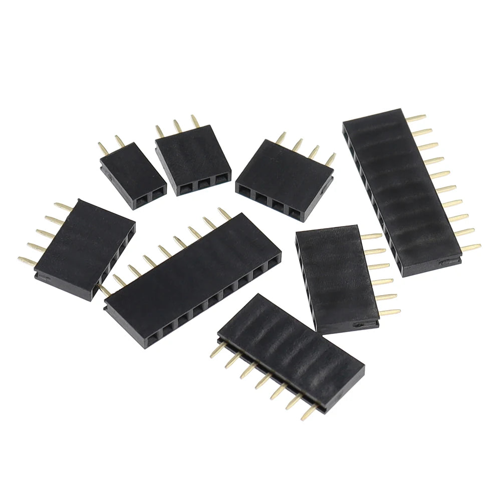 5PCS Single Row Female Pin Header Socket 2.54mm Pitch 1-40P Connector