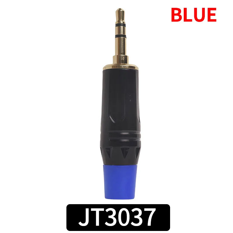Gold-Plated 3.5mm Stereo Audio Plug Connector DIY Soldering Jack for Headphone Microphone Speaker AUX Cable