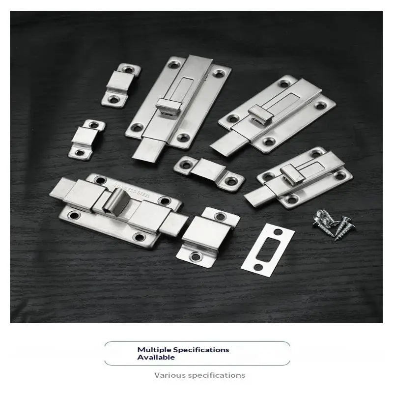 New Self-Elastic Latch Security Bolt Latch Anti-theft Spring Latches Stainless Steel Cabinet Hinges Furniture Supplies Hardware