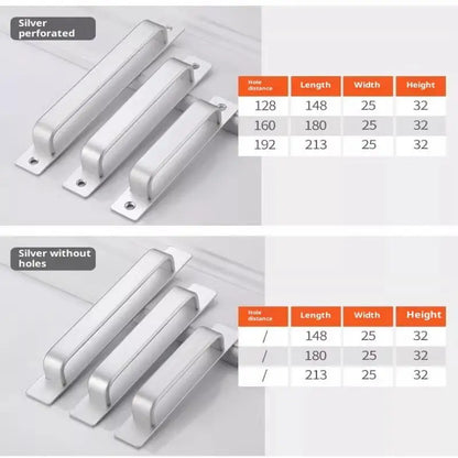 Drill-free Aluminum Handle for Sliding Door Window Drawer Bathroom Push-Pull