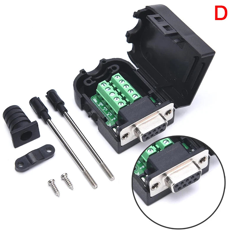 DB9 RS232 RS485 Connector 9 Pin Male Female Breakout Terminal