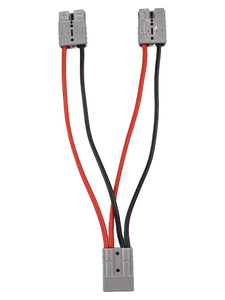 1pc 50A For Anderson Plug Connector Double Y Adapter 4mm Car Cable 4 Square Wires 30cm For Forklifts Stackers Vehicles